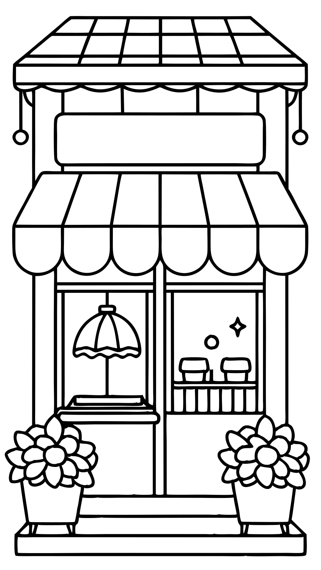 coloring pages of a store